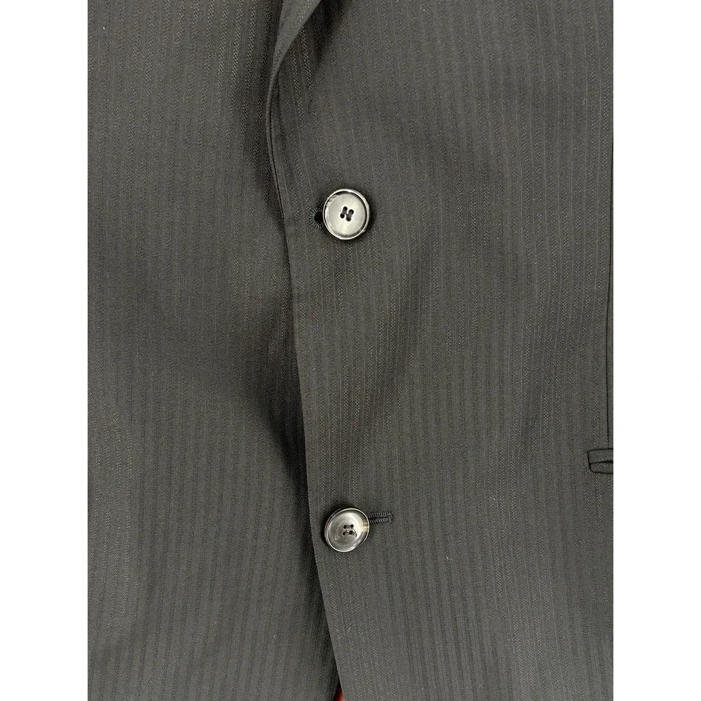 Hugo Boss Perelli Movie 42R Black Stripe Virgin‎ Wool Sport Coat Blazer